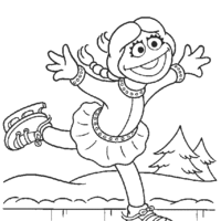 Desenho de Sivan patinando para colorir