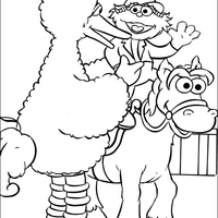 Desenho de Garibaldo e Zoe para colorir