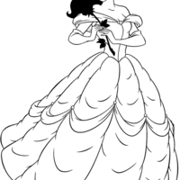 Desenho de Princesa Bela para colorir
