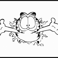 Desenho de Gato Garfield para colorir