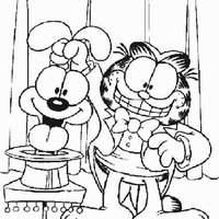 Desenho de Mágico Garfield para colorir