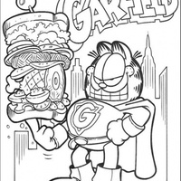 Desenho de Super Garfield para colorir