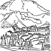 Desenho de Montanha dos Pirineus para colorir