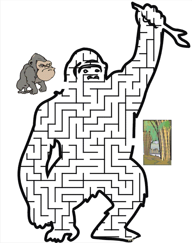 Jogo do labirinto gorila