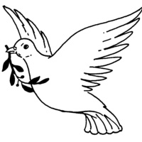 Desenho de Linda pomba da paz para colorir