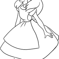Desenho de Alice princesa da Disney para colorir