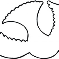 Desenho de Silhueta de pomba da paz para colorir