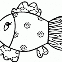 Desenho de Peixe fofo para colorir