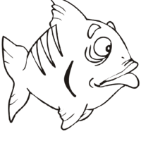 Desenho de Peixe gordo para colorir