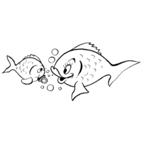 Desenho de Peixinhos para colorir