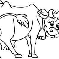 Desenho de Vaca bonita para colorir