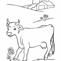 Desenho de Vaca mimosa para colorir