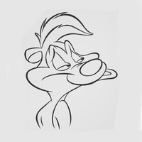 Desenho de Cara de Gambá Le Pew para colorir