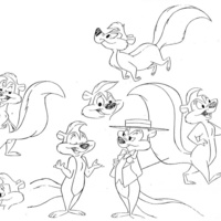 Desenho de Faces de Gambá Le Pew para colorir