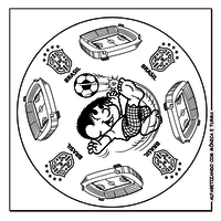 Desenho de Mandala do Chico Bento para colorir