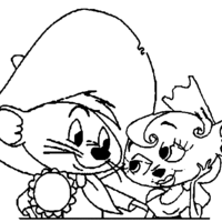 Desenho de Ligeirinho e sua namorada para colorir