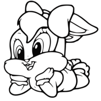 Desenho de Lola Bunny baby para colorir