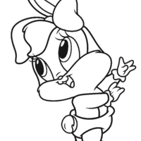 Desenho de Lola Bunny bebê para colorir