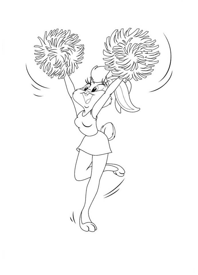 Desenho de Lola Bunny cheerleader para colorir - Tudodesenhos.