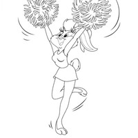 Desenho de Lola Bunny cheerleader para colorir