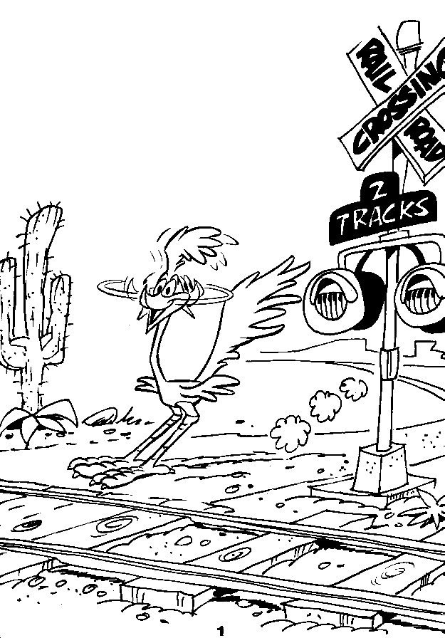 Papa leguas atravessando linha do trem