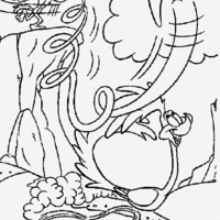 Desenho de Papa Léguas escapando do Coiote para colorir