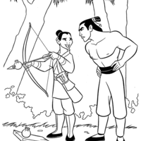 Desenho de Shang lutando para colorir