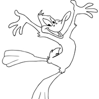 Desenho de Patolino saltando de alegria para colorir