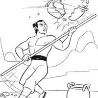 Desenho de Shang príncipe da Mulan para colorir