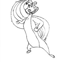 Desenho de Gambá Le Pew para colorir