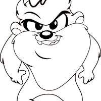 Desenho de Taz baby para colorir