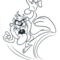 Desenho de Taz Tasmanian Devil para colorir