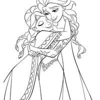 Frozen irmãzinhas para colorir - Imprimir Desenhos