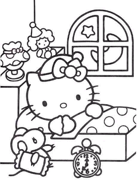 Hello Kitty bailarina para colorir - Imprimir Desenhos