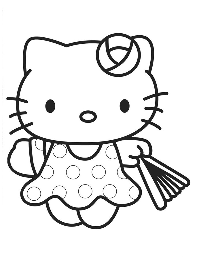 Hello Kitty bailarina para colorir - Imprimir Desenhos