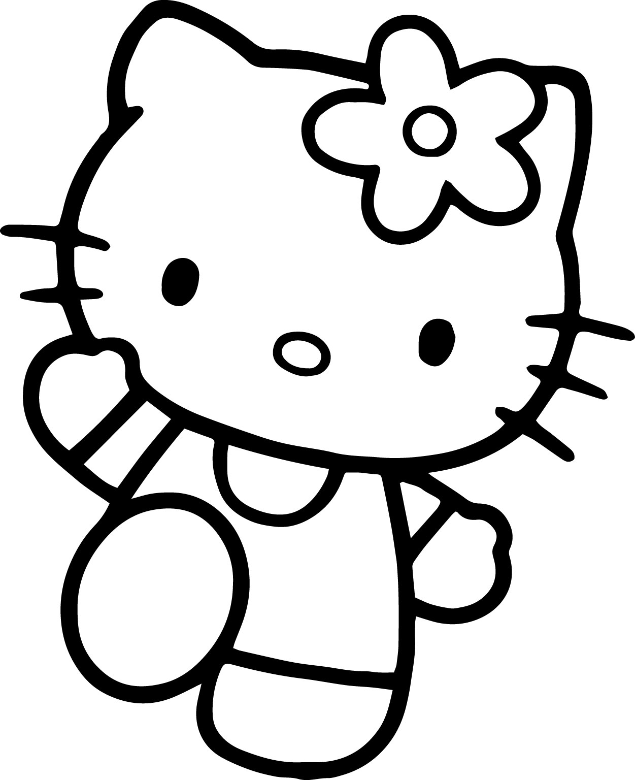 Desenho de Hello Kitty na escola para colorir - Tudodesenhos