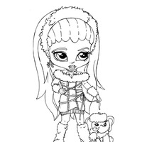 Desenho de Abbey Bominable bebê para colorir