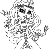 Desenho de Clawdeen Wolf elegante para colorir