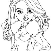 Desenho de Clawdeen Wolf filha do lobisomen para colorir