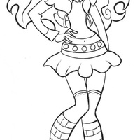 Desenho de Clawdeen Wolf para colorir