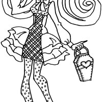 Desenho de Draculaura Monster High para colorir