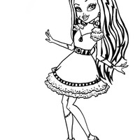 Desenho de Frankie Stein Monster High para colorir