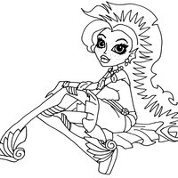 Desenho de Lagoona Blue sentada para colorir