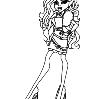 Desenho de Monstro Clawdeen Wolf para colorir