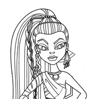 Desenho de Nefera de Nile Monster High para colorir