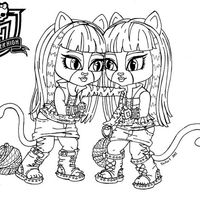 Desenho de Purrsephone e Melody baby para colorir