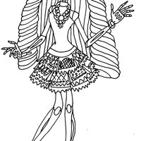 Desenho de Skelita Calaveras Monster High para colorir