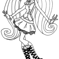 Desenho de Vestido da Draculaura para colorir