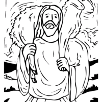 Desenho de Cordeirinhos de Jesus para colorir