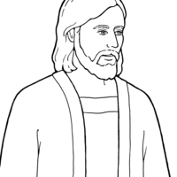 Desenho de Face de Jesus misericordioso para colorir